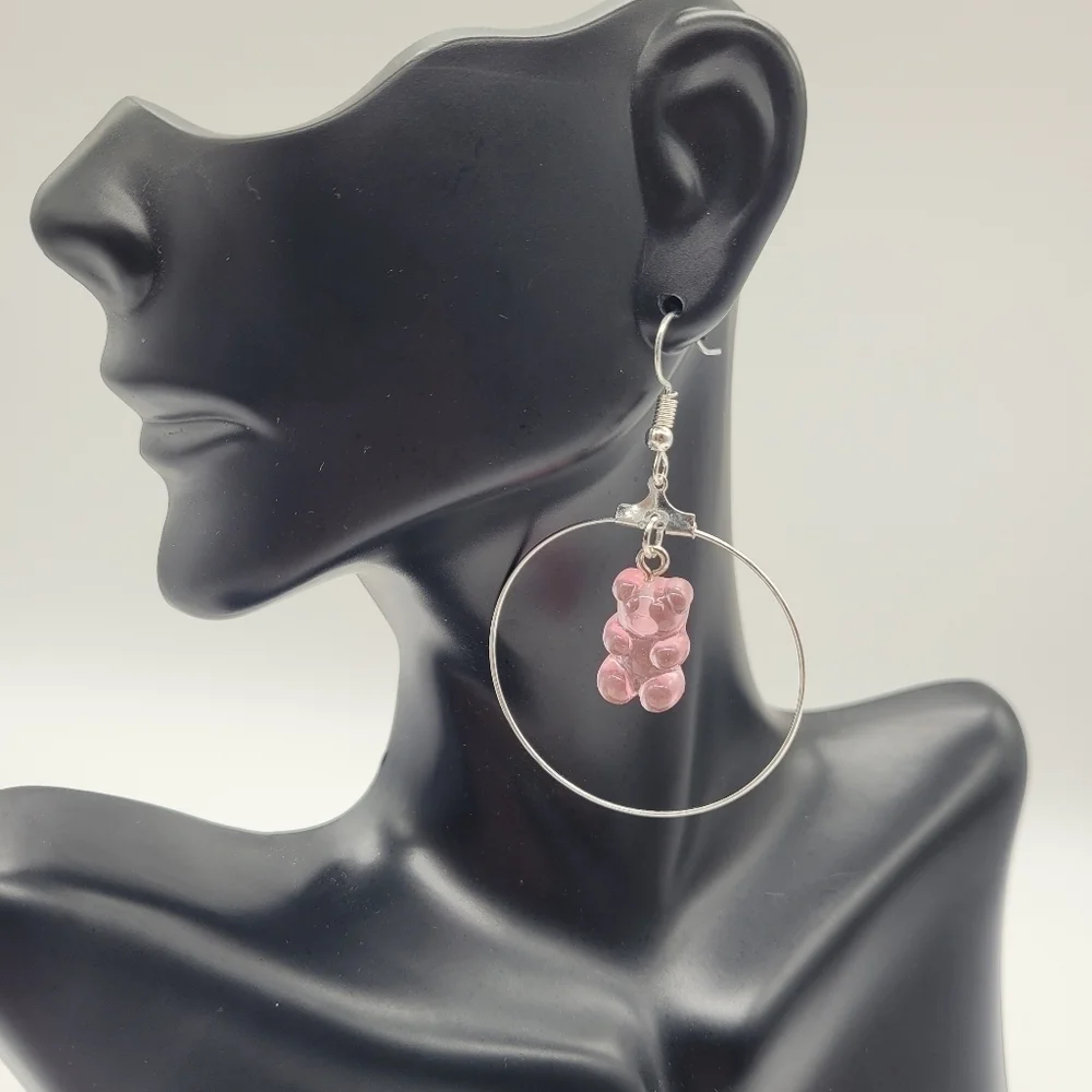 Resin Gummy Bear Hoop Earrings​​​